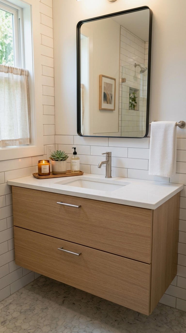 25. 48 Inch Floating Vanity for Guests