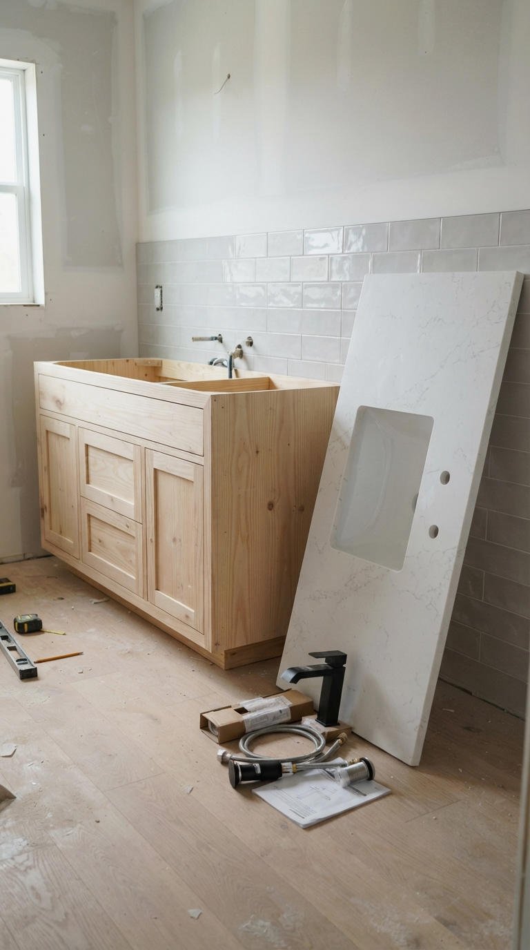 26. 60 Inch Vanity Base Without Top