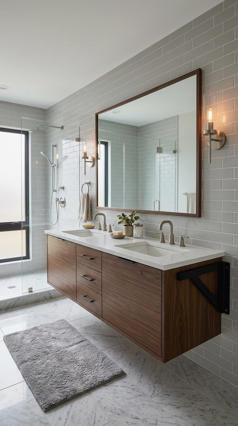 26. 72 Inch Double Sink Floating Vanity