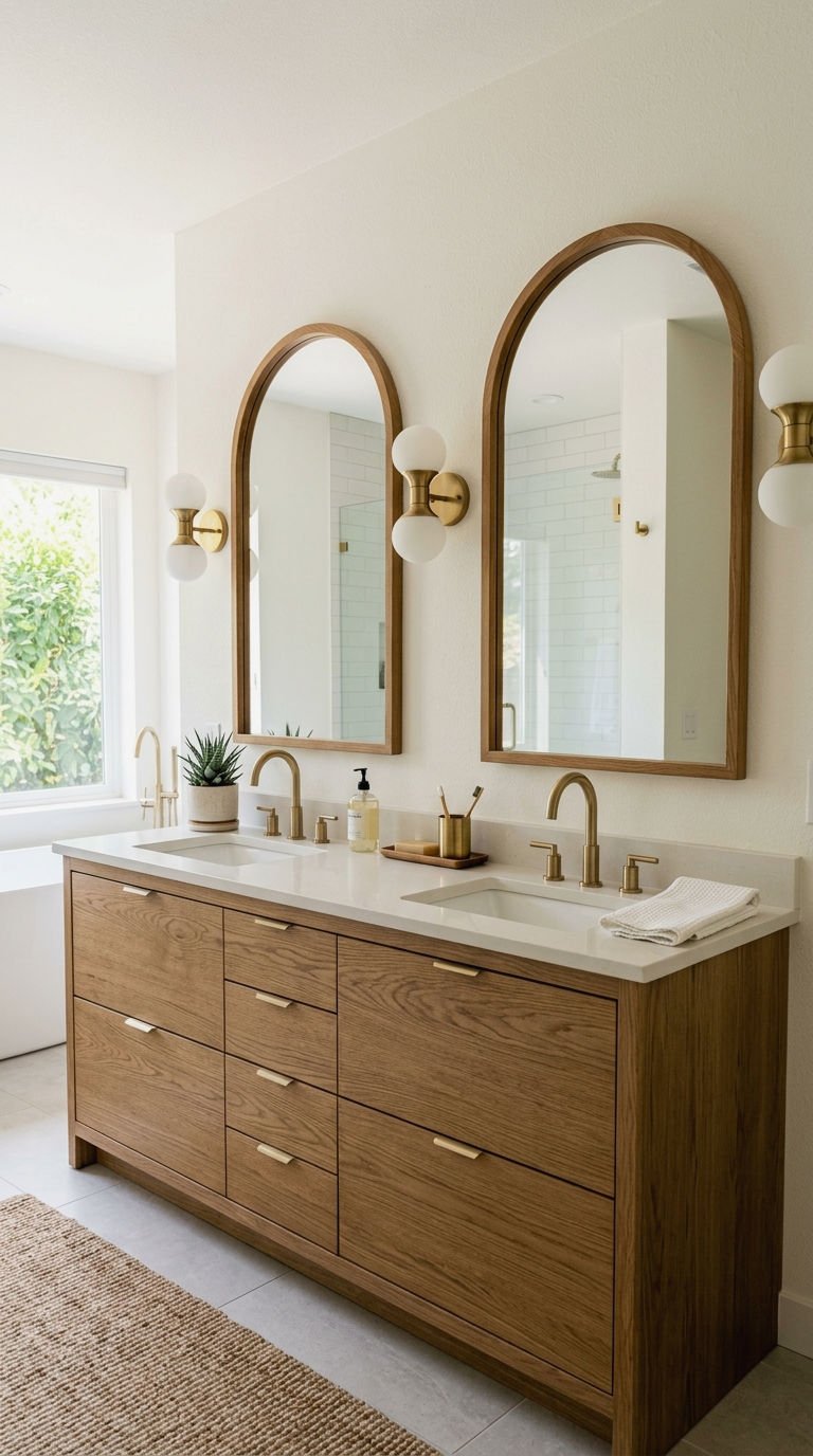 3. Arched Mirrors for a Modern Statement