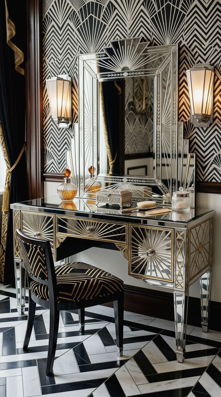 17. Art Deco Vanity Glamour