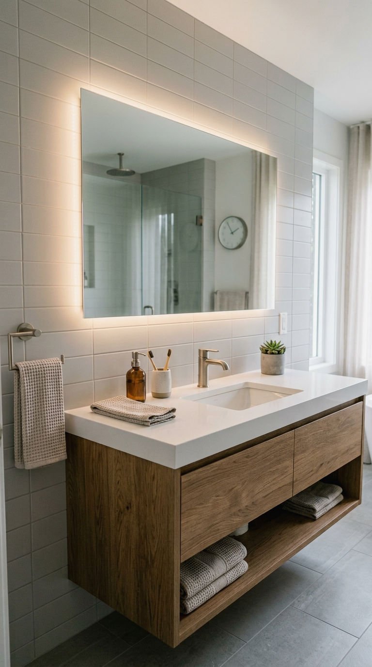 12. Backlit and LED Vanity Mirrors