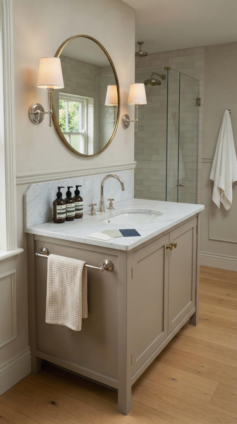 27. Bathroom Paint Colors for Marble Vanity