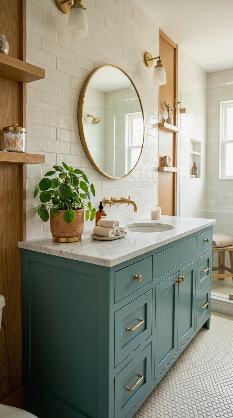 14. Blue Green and Teal Vanity
