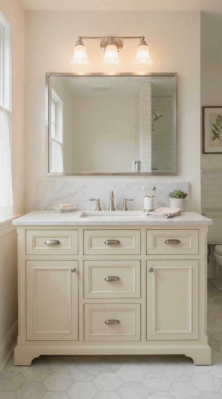 6. Brushed Nickel Bathroom Vanity Lighting