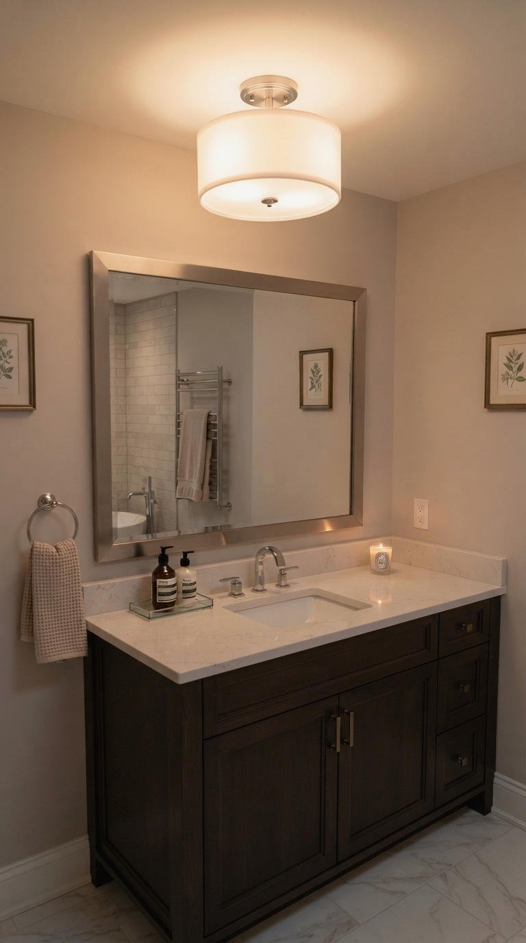 28. Ceiling Mount Bathroom Vanity Lighting