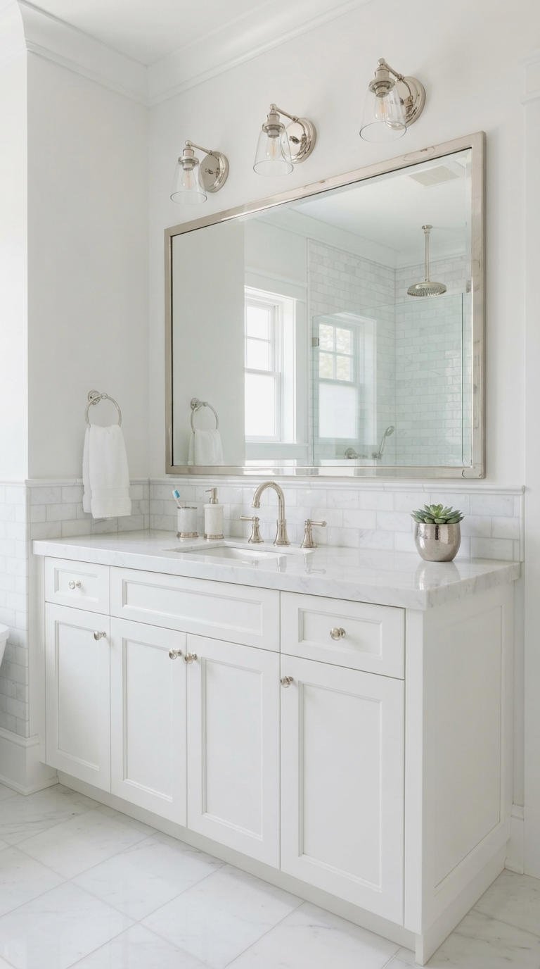14. Chrome and Polished Nickel Vanity Lighting