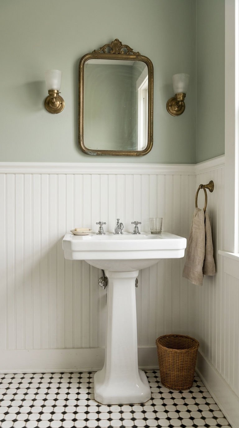 18 Bathroom Accent Wall Ideas That Actually Work 16 16. Classic Bathroom Accent Wall Looks