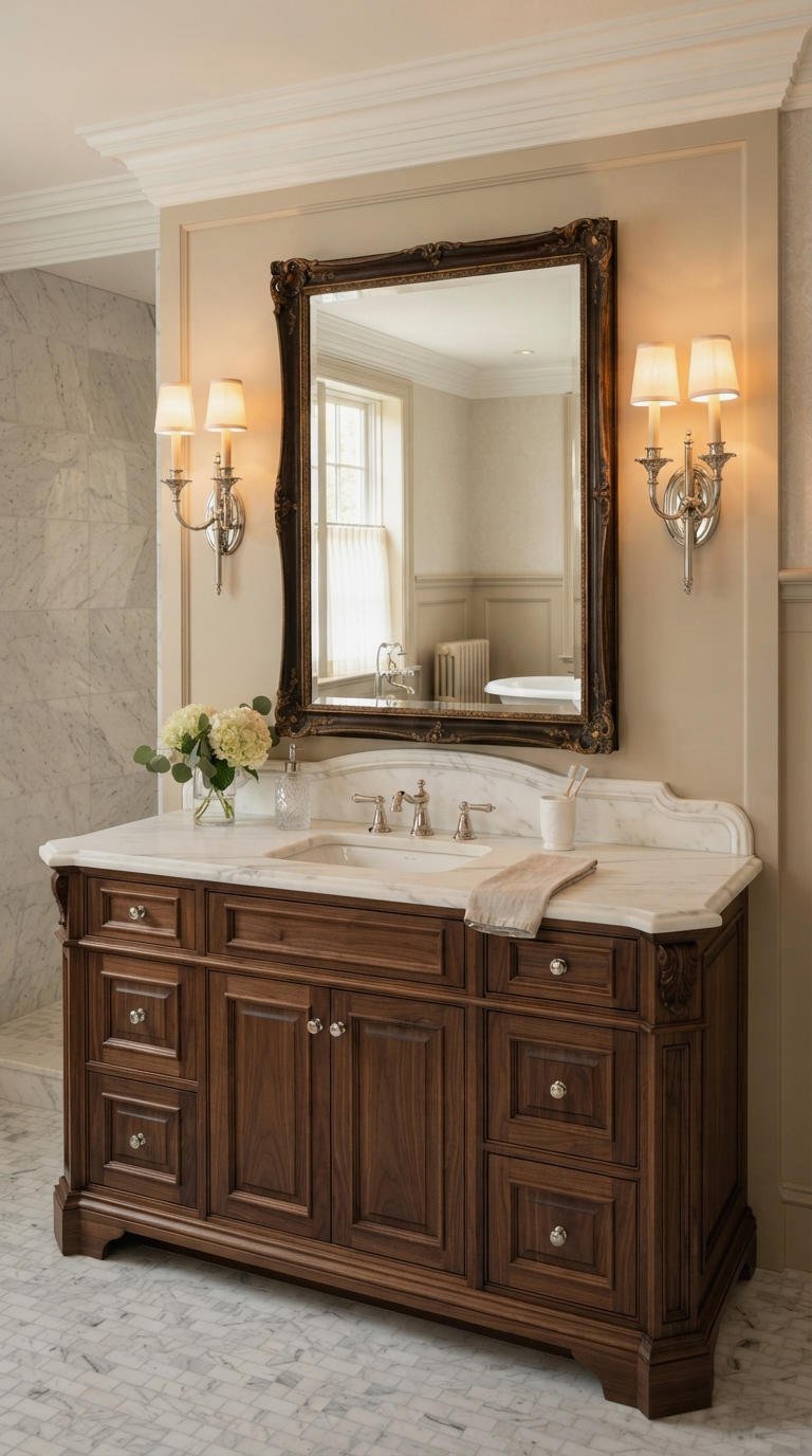 25. Classic Traditional Bathroom Vanity Lighting