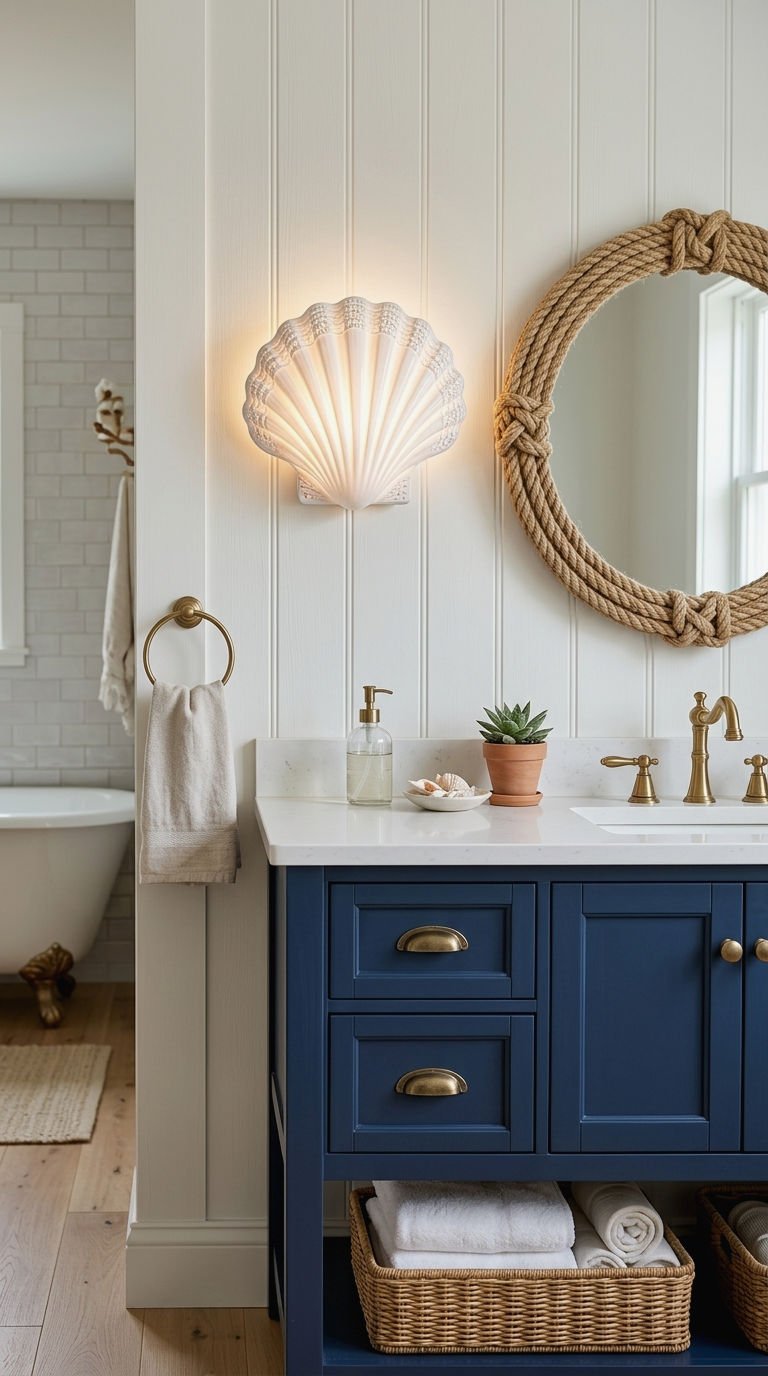 12. Coastal Scallop Shell Wall Lights