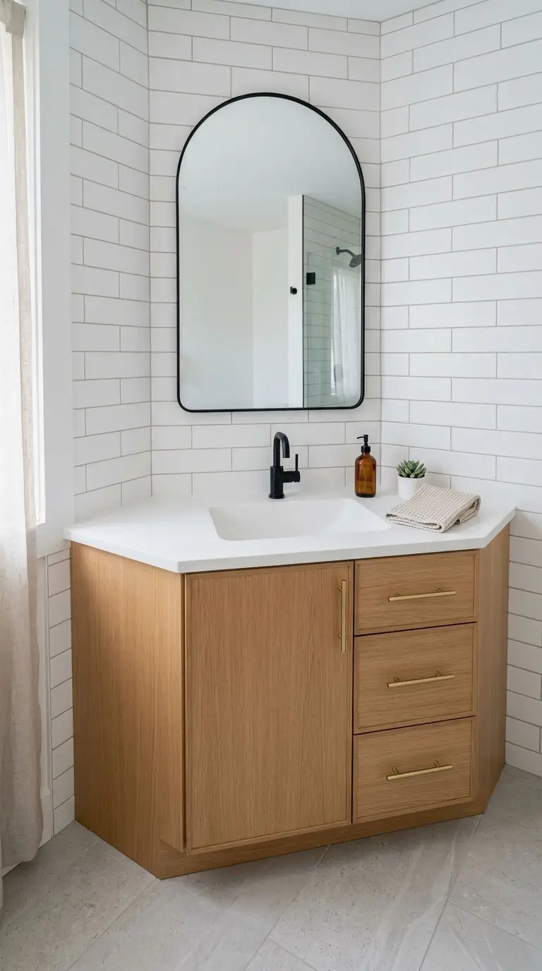 19. Corner Cabinet Vanity With Sink