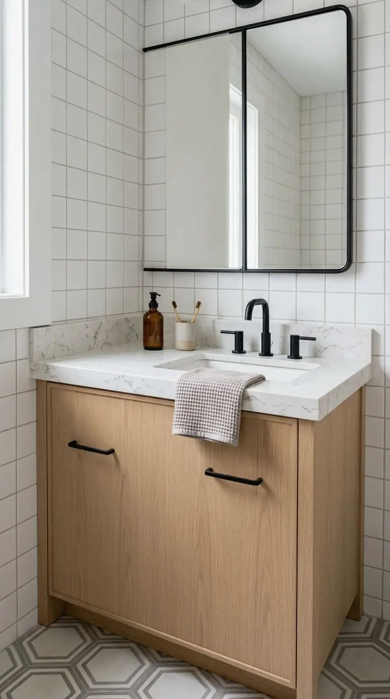 25. Corner Vanity Cabinet Finishes
