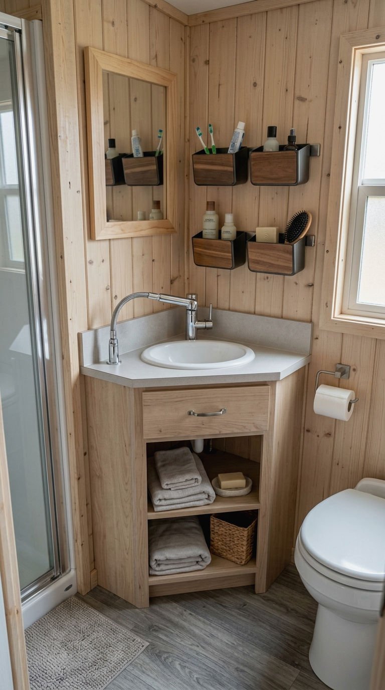 7. Corner Vanity for RV Remodels