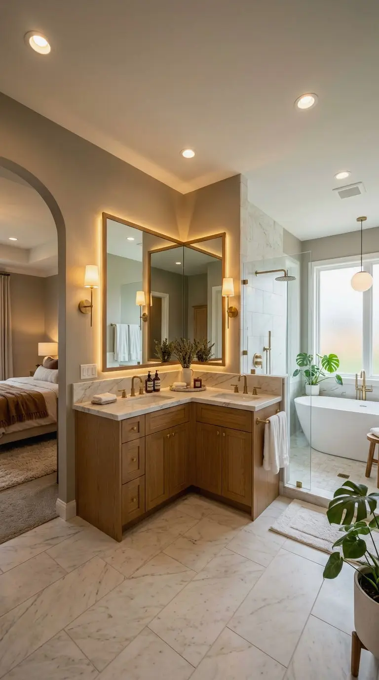 26. Corner Vanity for Suite Bathrooms