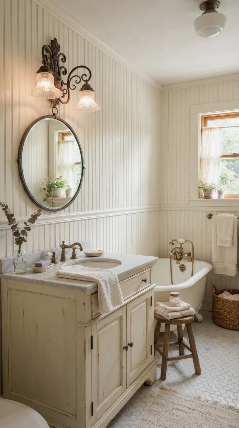 26. Cottage French Country Vanity Lighting