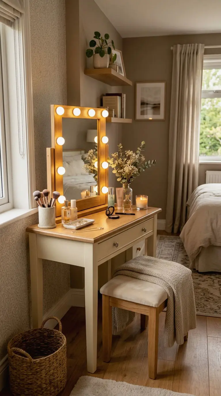 21. Cozy Corner Makeup Nook