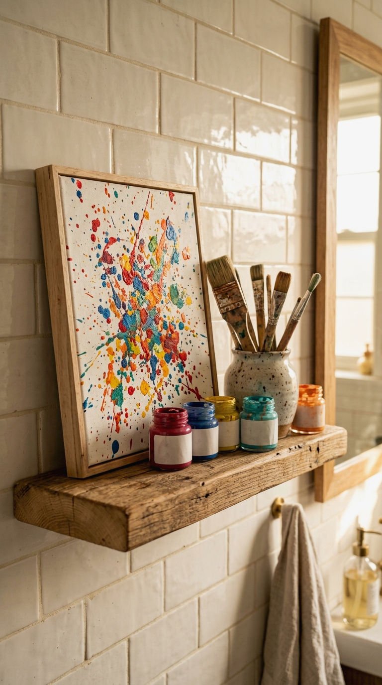 6. DIY Bathroom Wall Art Projects