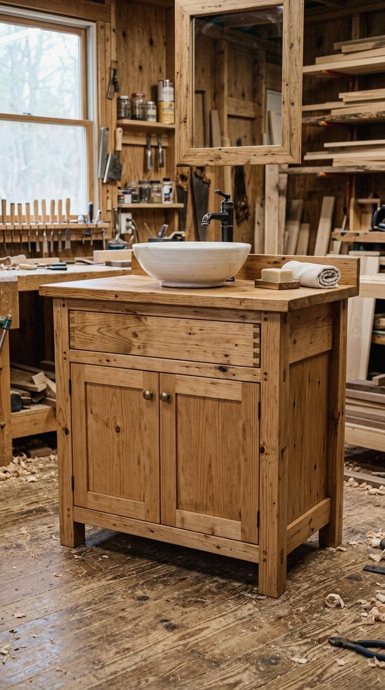 14. DIY Farmhouse Bathroom Vanity Build
