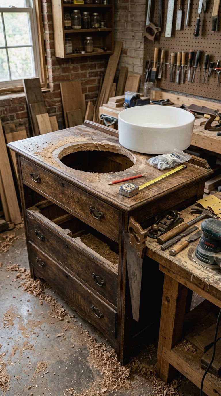 22. DIY Vintage Vanity Conversion