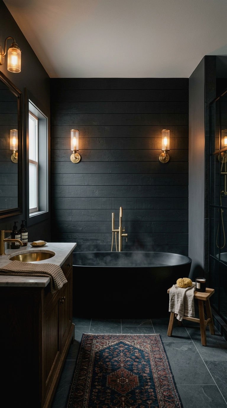 16. Dark and Black Shiplap Accents
