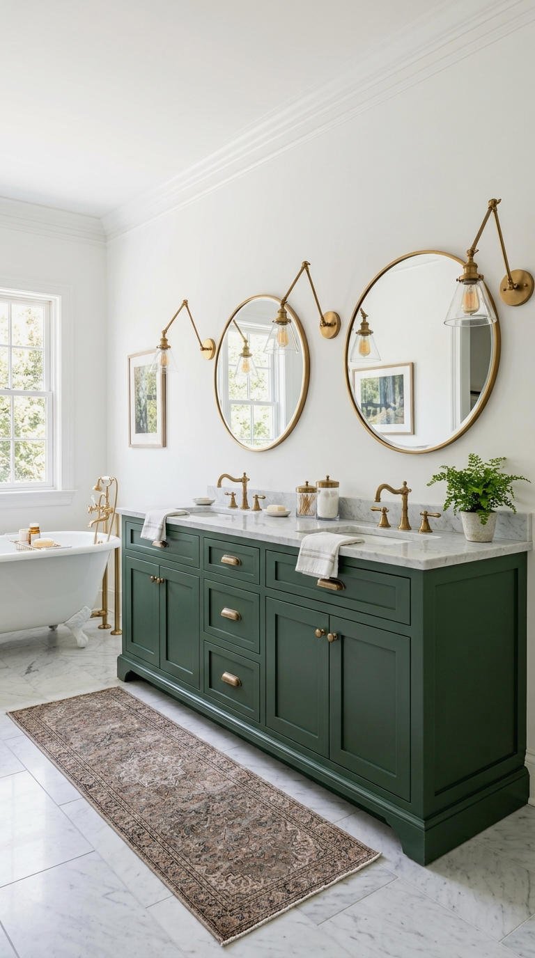 16. Double Green Vanity for Master Baths