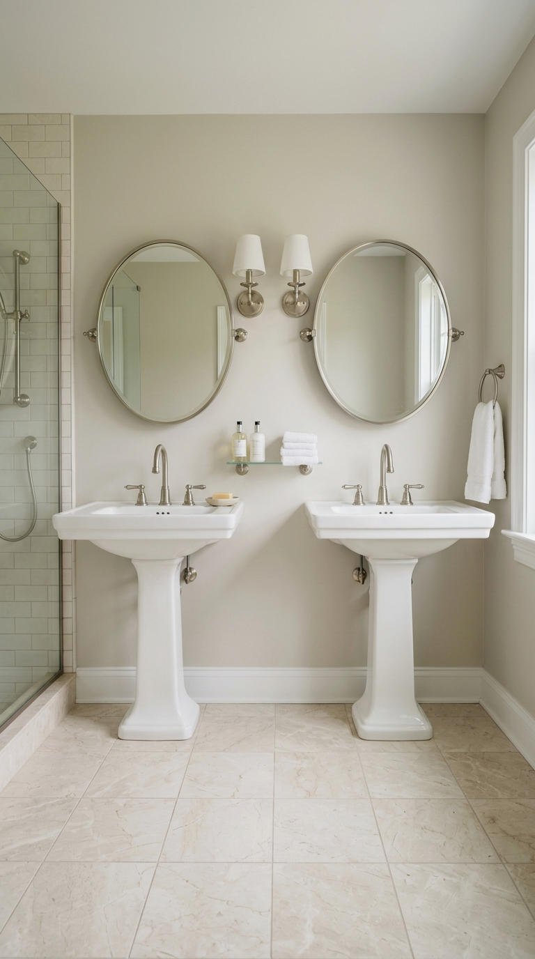 5. Double Pedestal Sink for Shared Baths