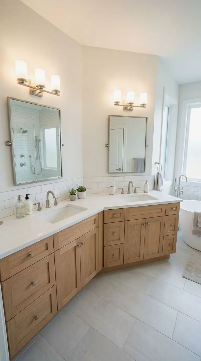 2. Double Sink Corner Vanity Setup
