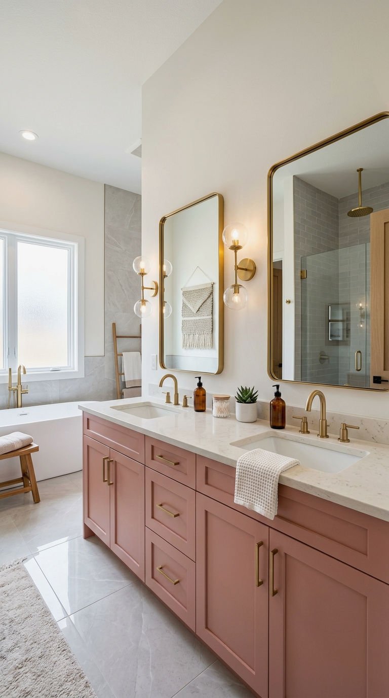 20. Double Sink Pink Vanity