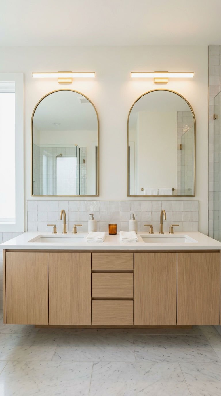 6. Double Sink Vanity Backsplash