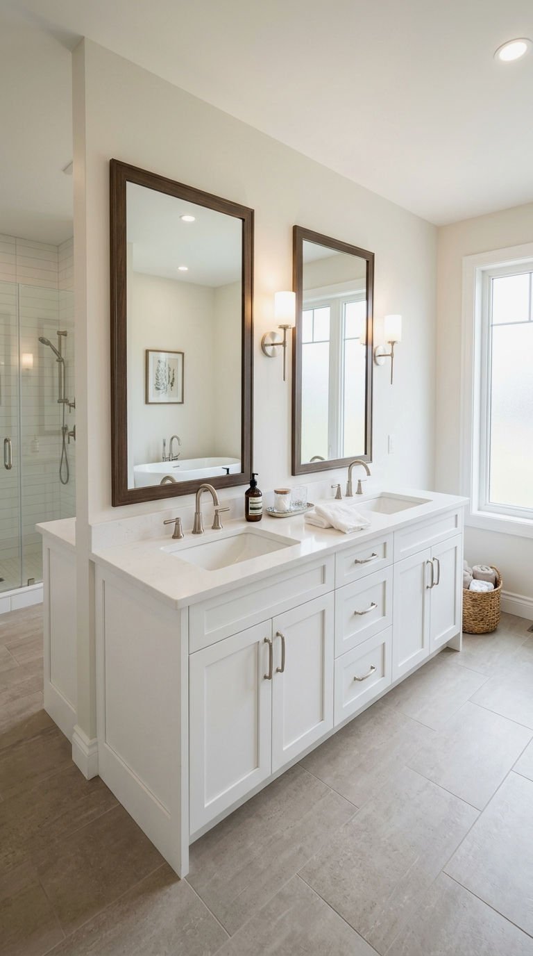 4. Double Sink White Vanities