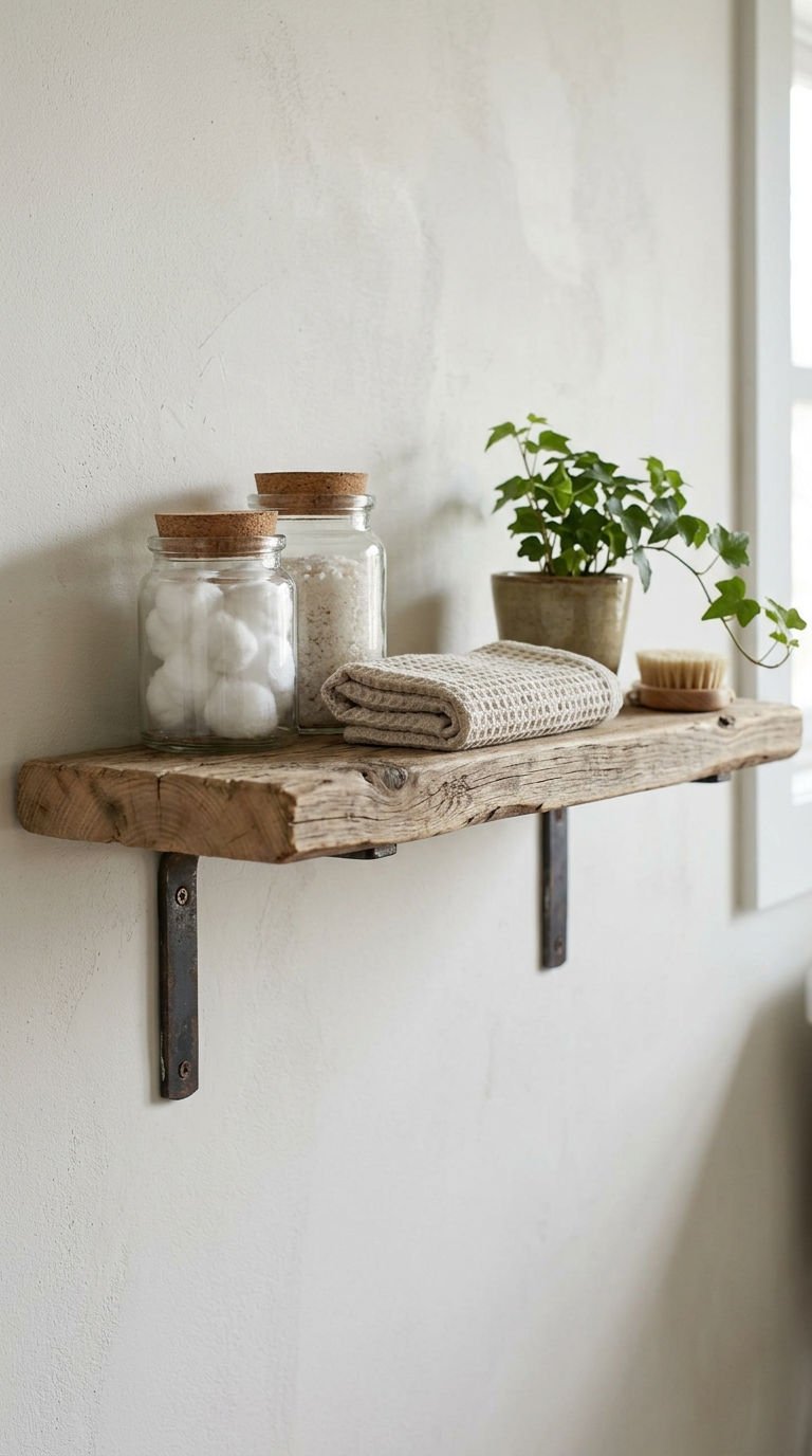 24 Bathroom Wall Shelves Ideas That Will Transform Your Space 7 7. Easy DIY Wall Shelf Projects