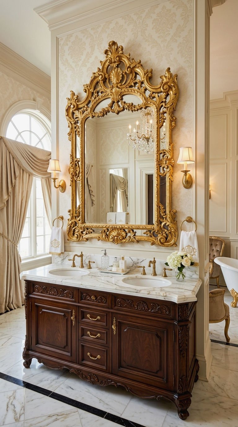 25. Elegant Ornate Mirrors for Luxury Vanities