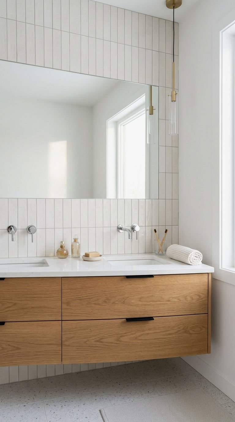 21. Extending Backsplash Up the Wall