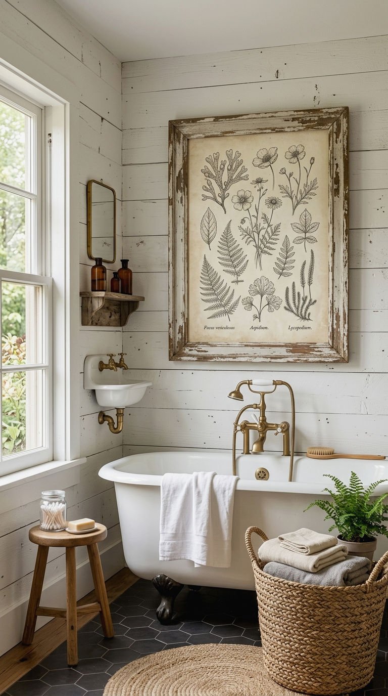 3. Farmhouse Style Bathroom Wall Art