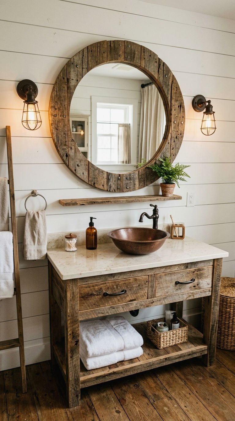 14. Farmhouse Style Vanity Mirrors