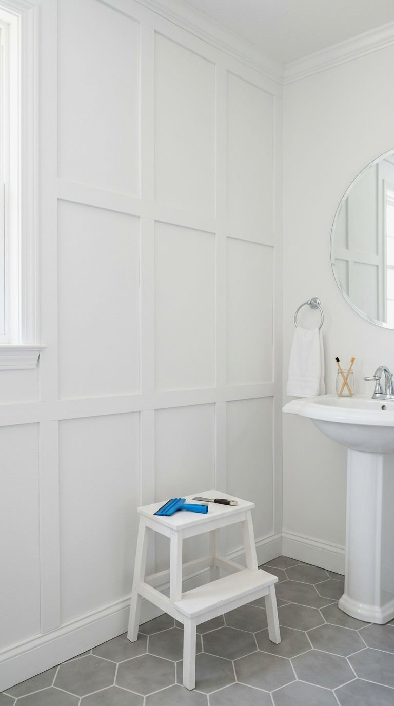 10. Faux Board and Batten Wallpaper