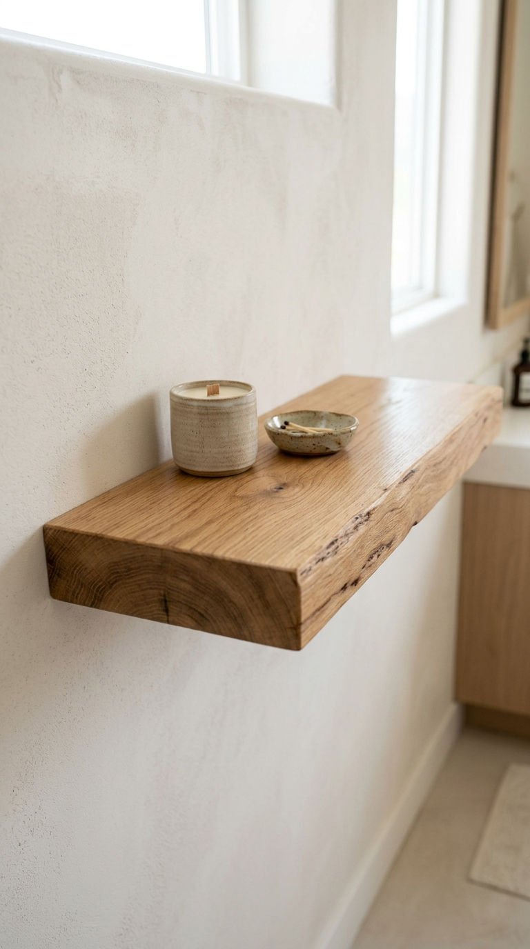 24 Bathroom Wall Shelves Ideas That Will Transform Your Space 24 24. Floating Shelves With Hidden Brackets