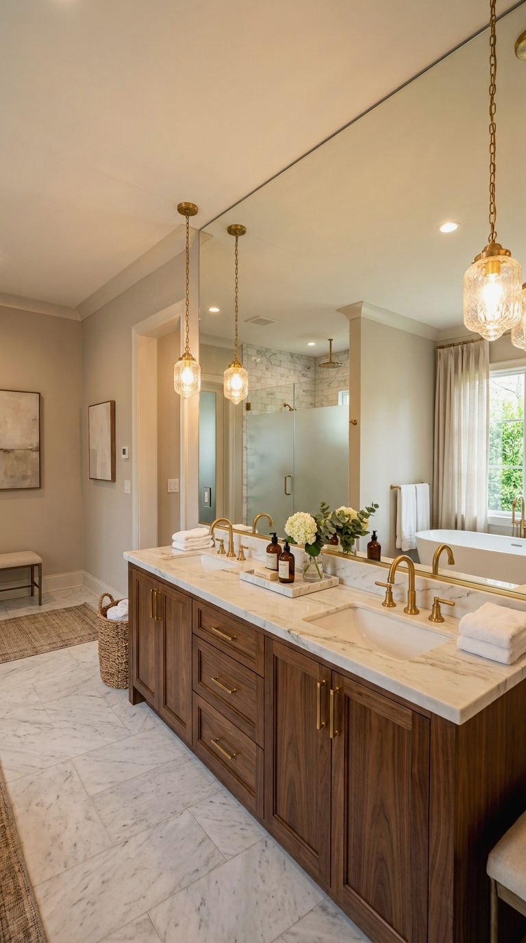 2. Full Wall Mirrors for Bathrooms