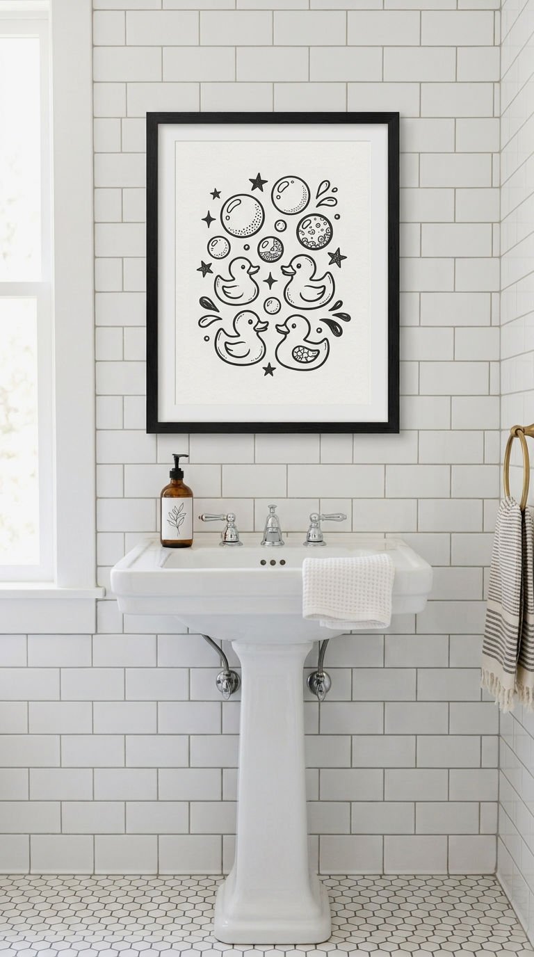 4. Funny Bathroom Wall Art