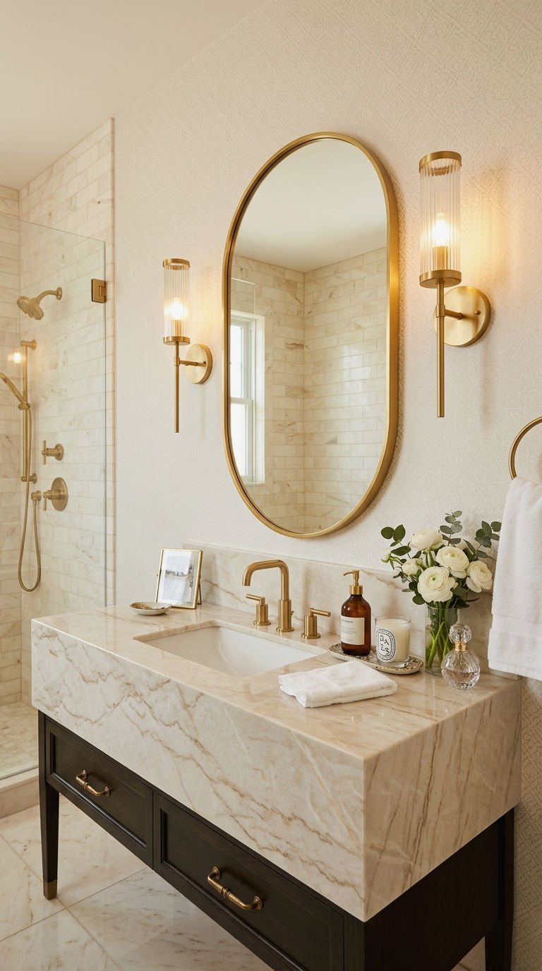 11. Gold Framed Mirrors for a Glam Vanity