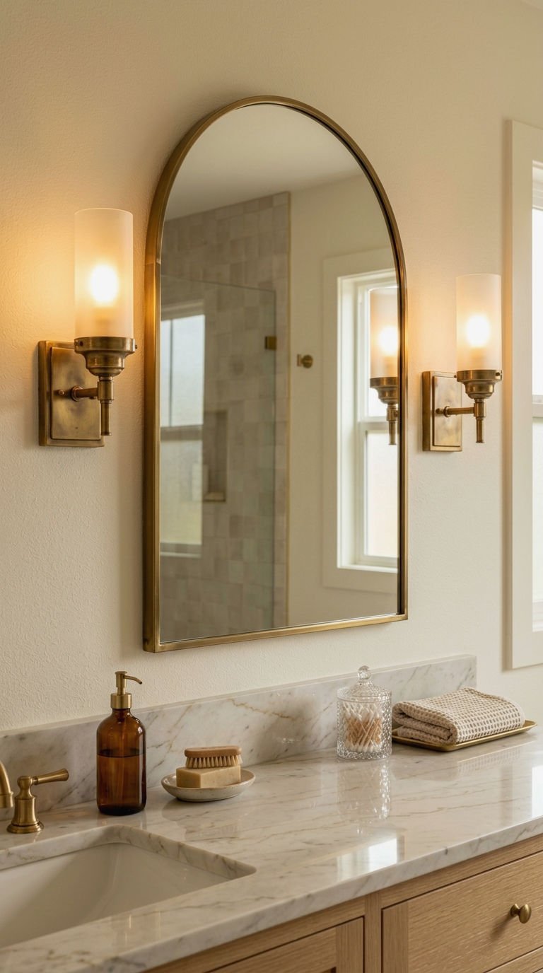 6. Gold and Brass Wall Sconces