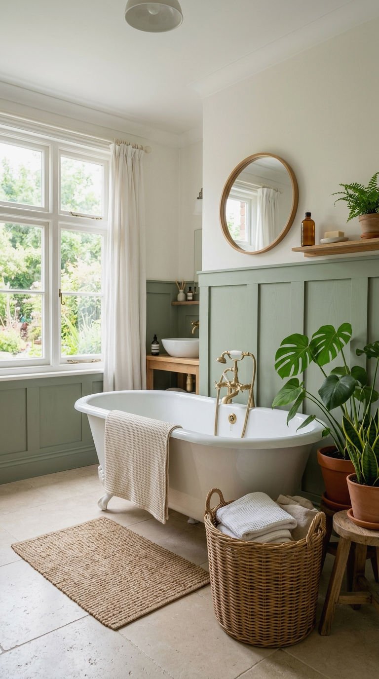 10. Green Paneling for a Fresh Feel
