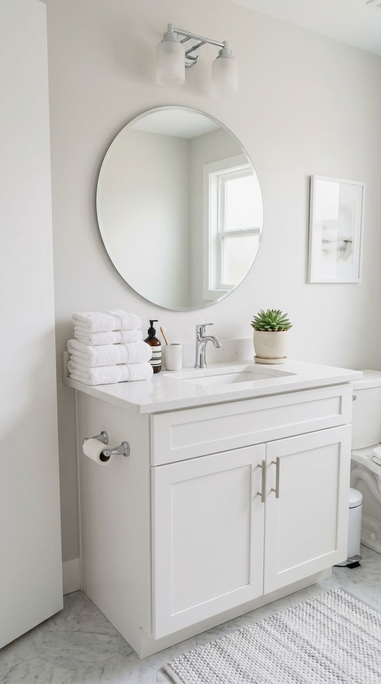 18. Guest Bathroom White Vanity Style