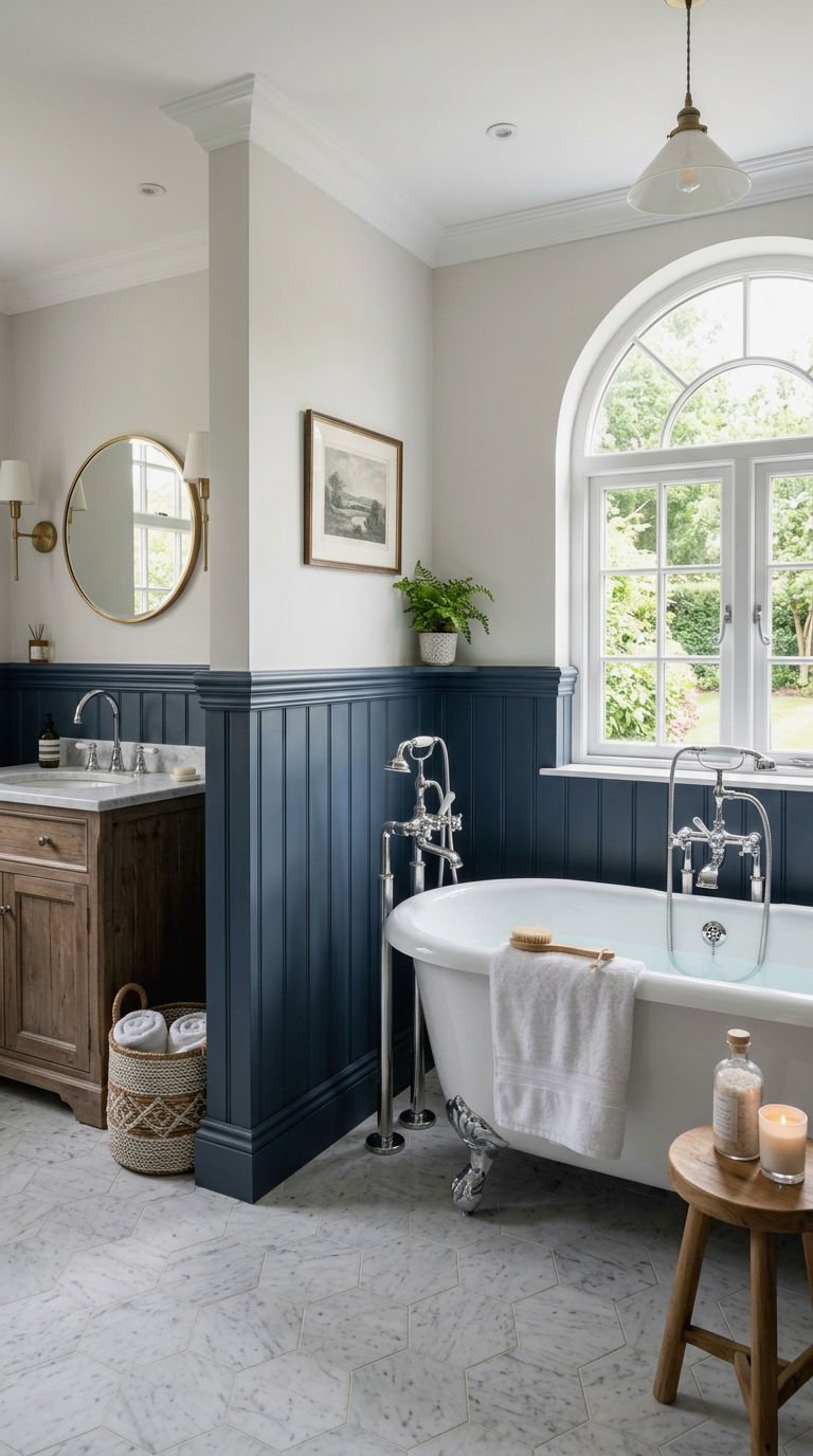 2. Half Wall Paneling Done Right