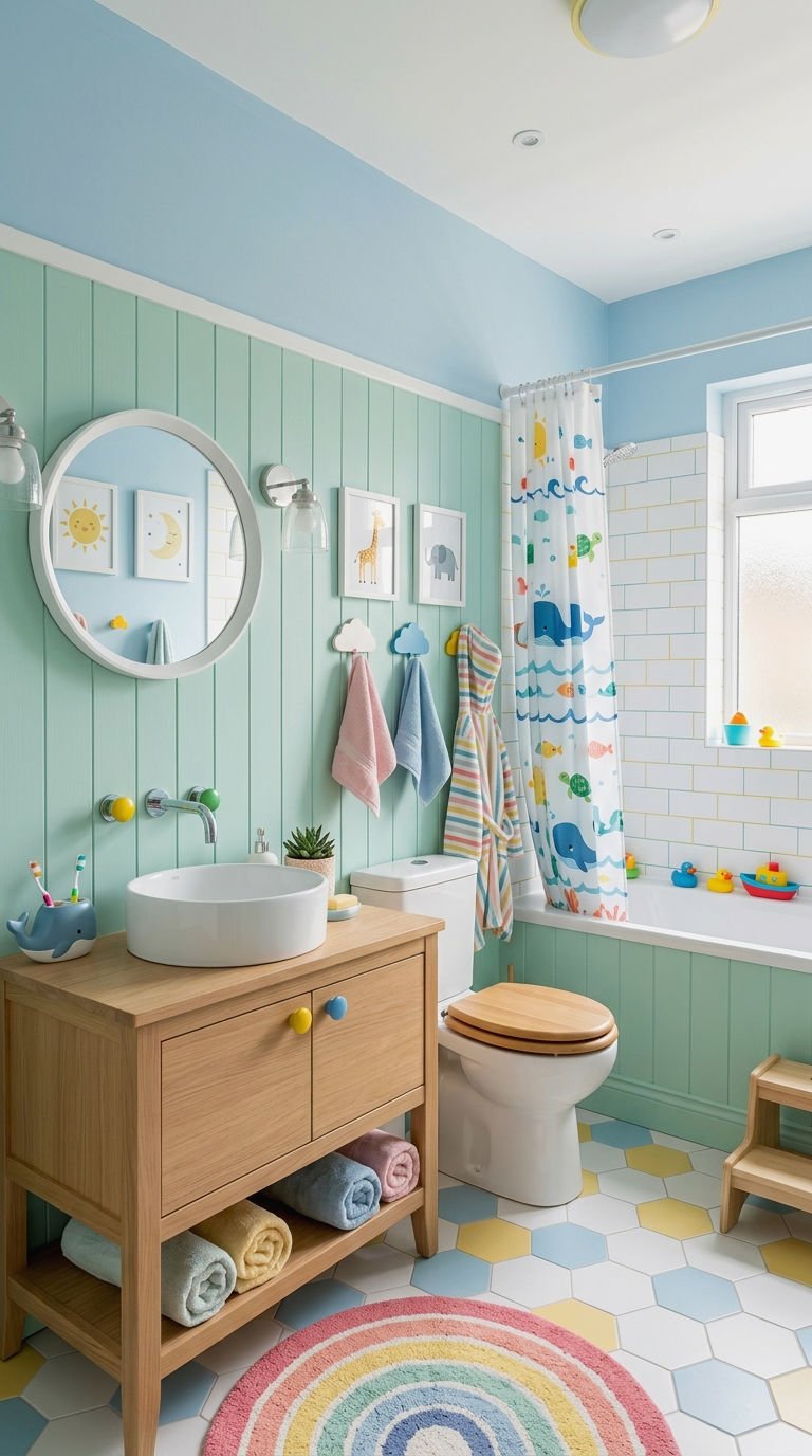 28. Kids Bathroom Paneling Inspiration