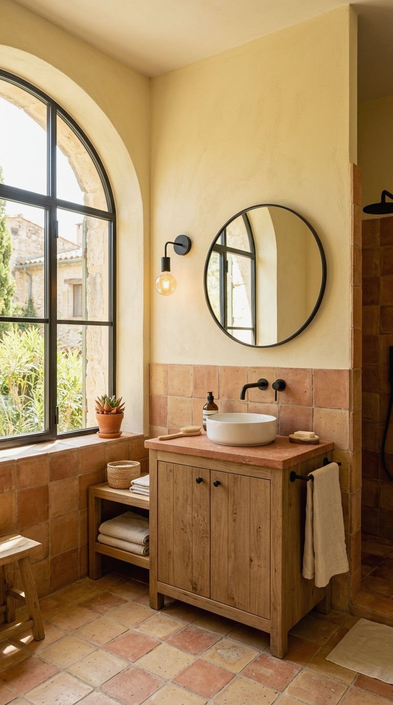 21. Light Yellow and Terracotta Walls