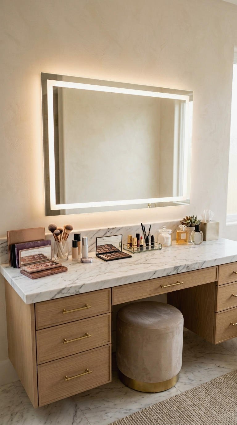 12. Lighted Mirror Makeup Vanity Glow