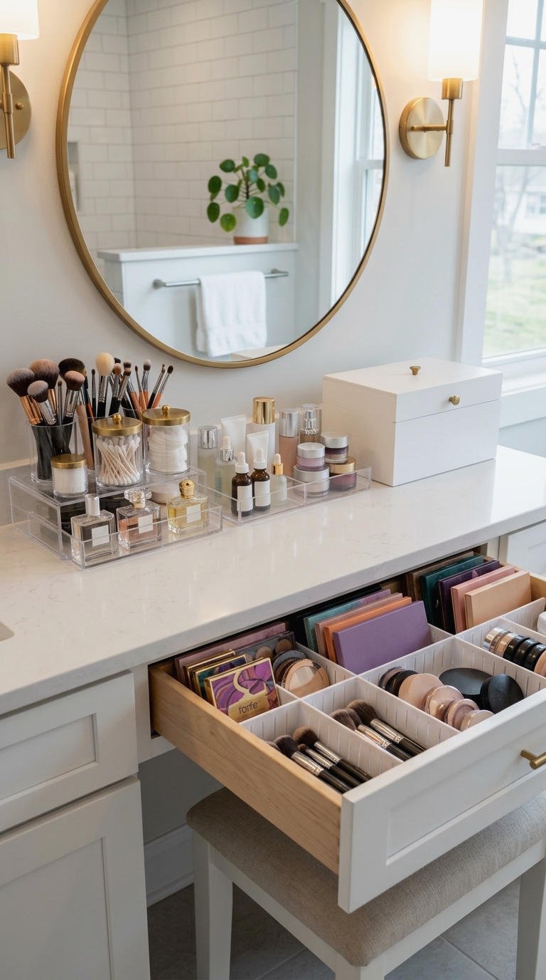 26. Makeup Vanity Organization That Works