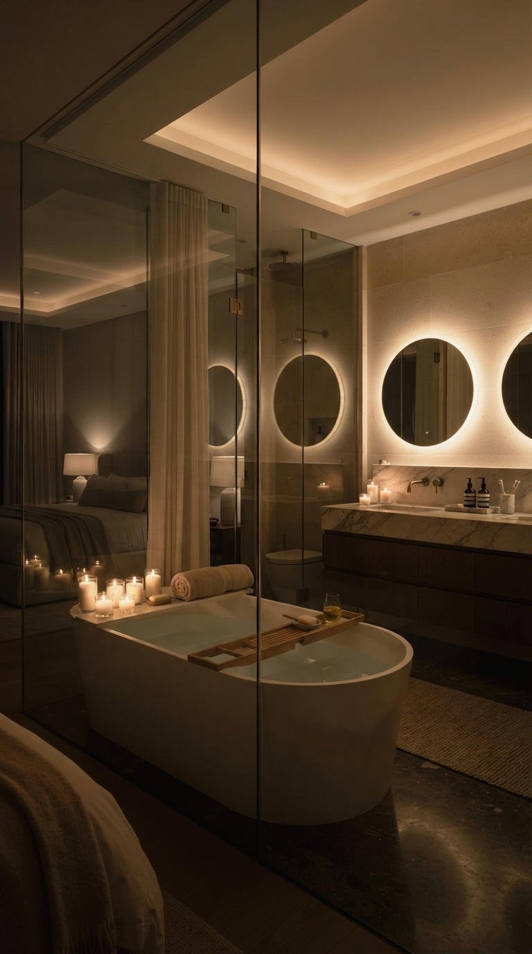 6. Master Bath Glass Wall Suite
