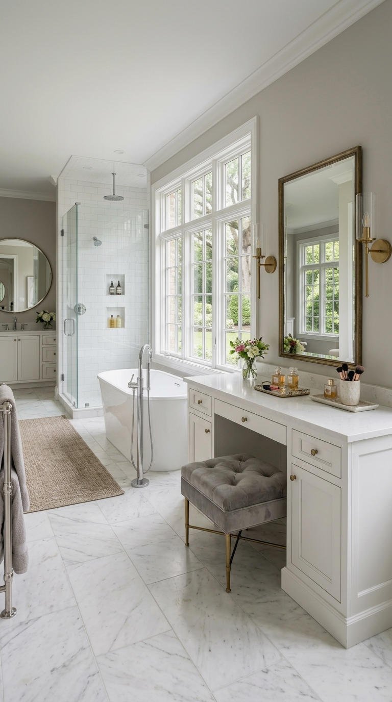 5. Master Bath Makeup Vanity Layout